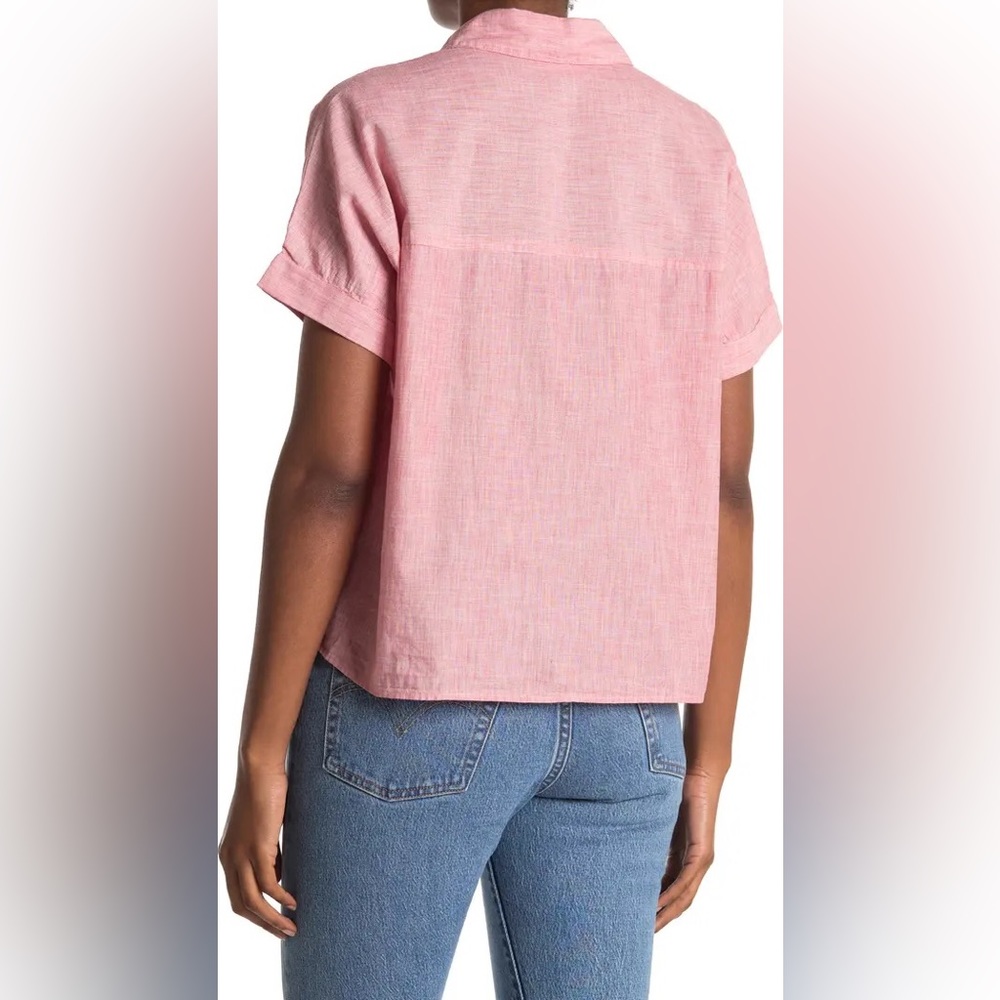 Madewell end on end tie front collared shirt - Picture 4 of 10
